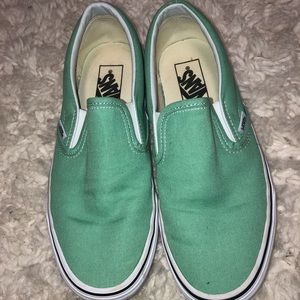 MINT GREEN SLIP-ON VANS